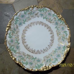 Vintage J. Pouyat hand-painted dinner plate